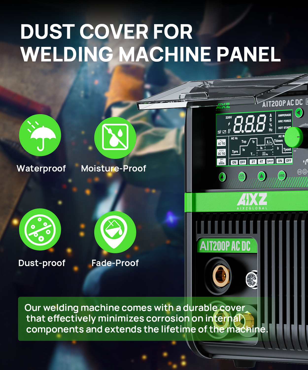 200A Alu AC DC TIG Welder &Foot Pedal Stick Pulse TIG Welding Machine 110V/220V