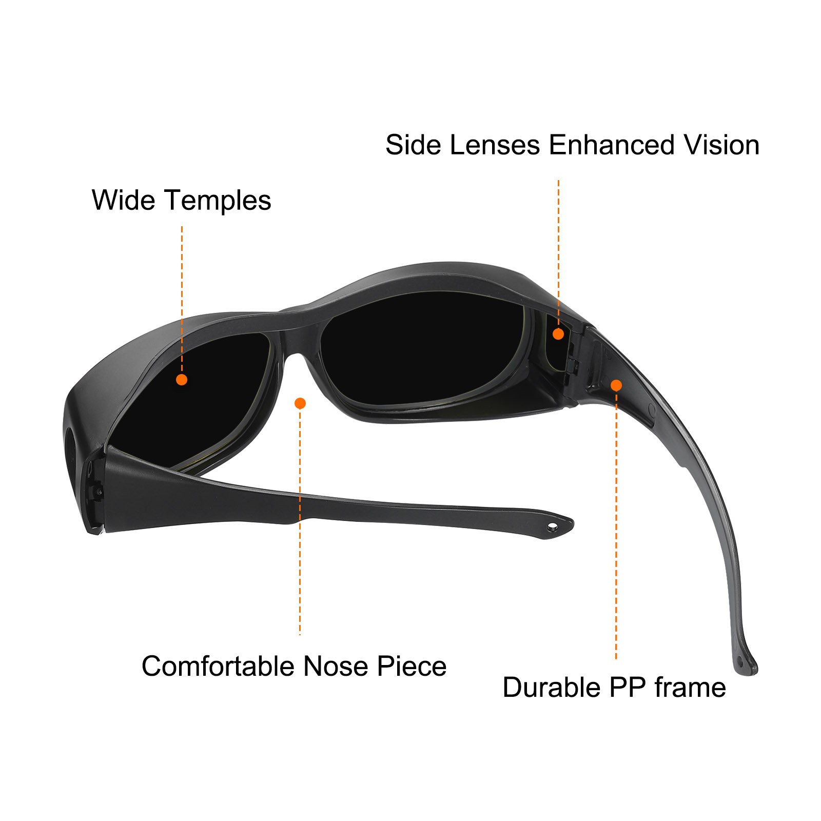 Welding Glasses IR Shade 12 CE Certified Protective Glasses Wrap Around Lens