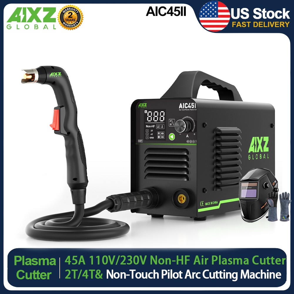 AIXZ Arc Plasma Cutting Machine 110/240V 45Amp Non Touch Non-HF Cutter w/Helmet