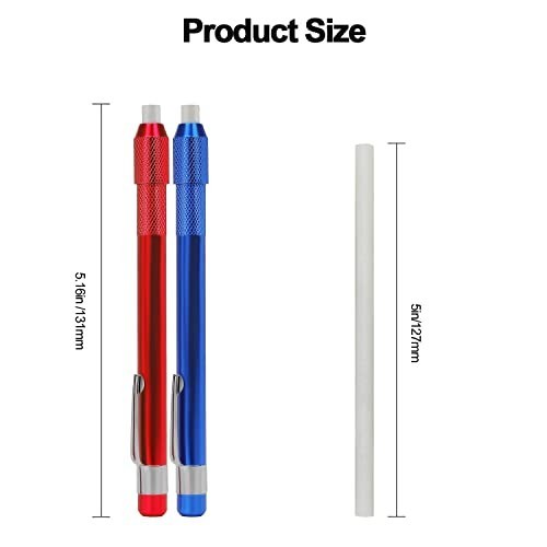 Soapstone Holder Set – 2 Round Pencils & 12 Refills for Welding, Metalwork, Fabr