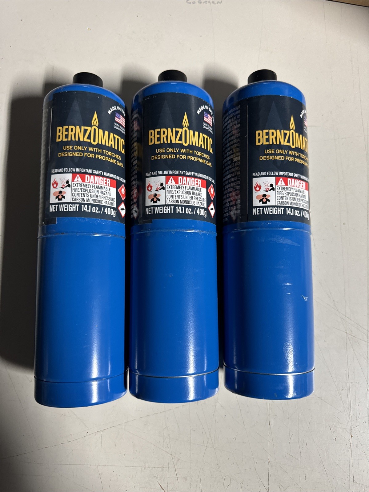 Bernzomatic 14.1 oz Standard Propane Fuel Cylinder (3)Pack Ships FREE