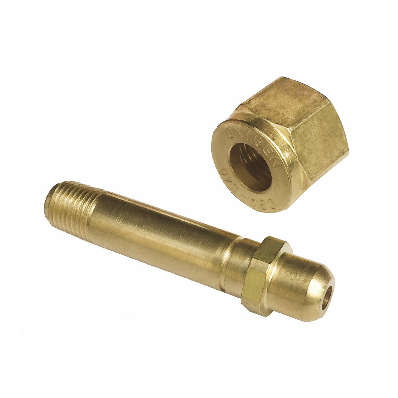 CGA-540 Nut & 3″ Nipple, Regulator Inlet Bottle/ Cylinder Fittings (Oxygen)