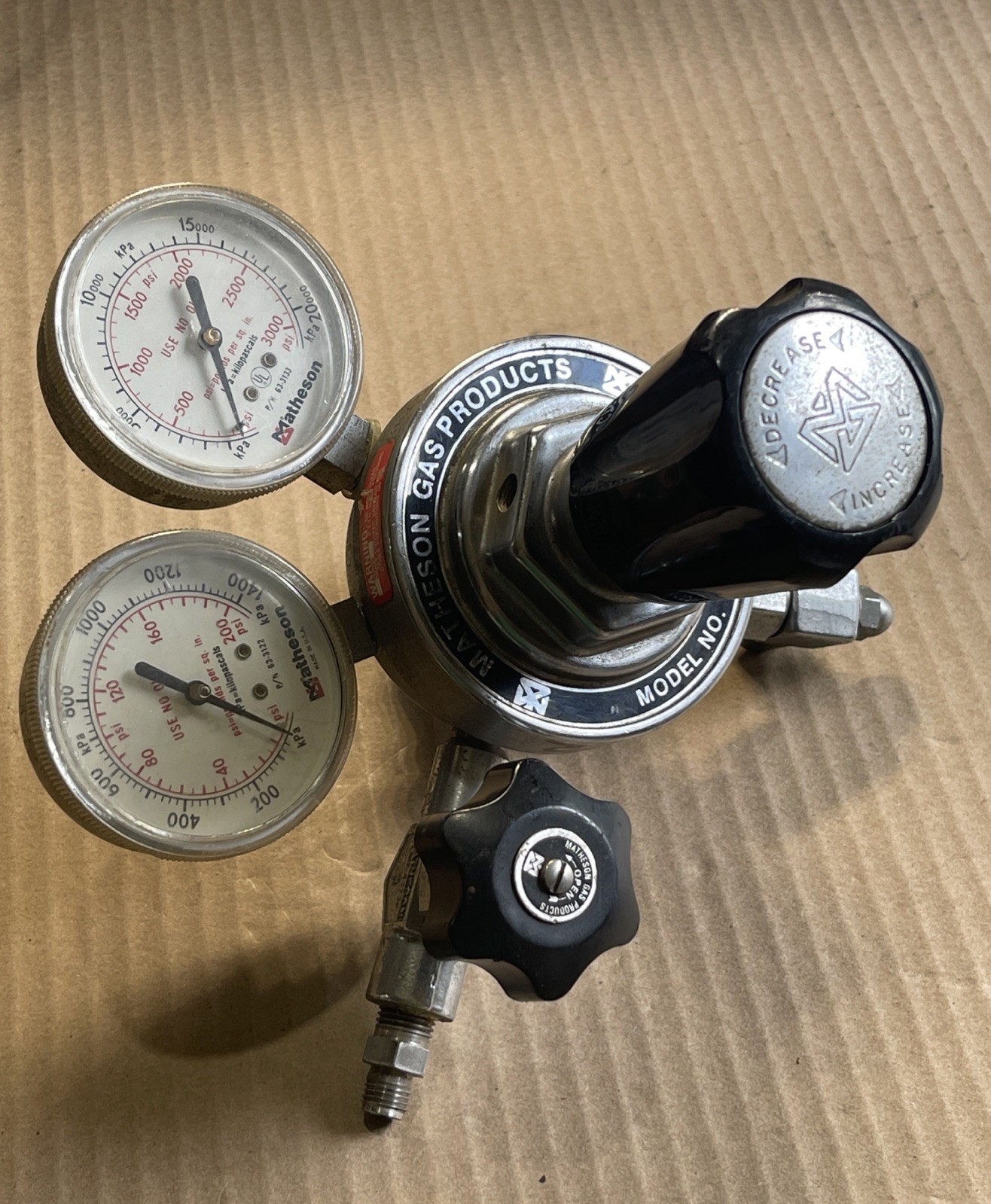 Matheson Gas Products 3104C Gas Pressure Regulator Max 3000 PSIG USA