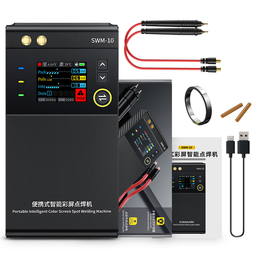 FNIRSI SWM-10 18650 Battery Welding Machine Portable Spot Welder Tool W/ Display