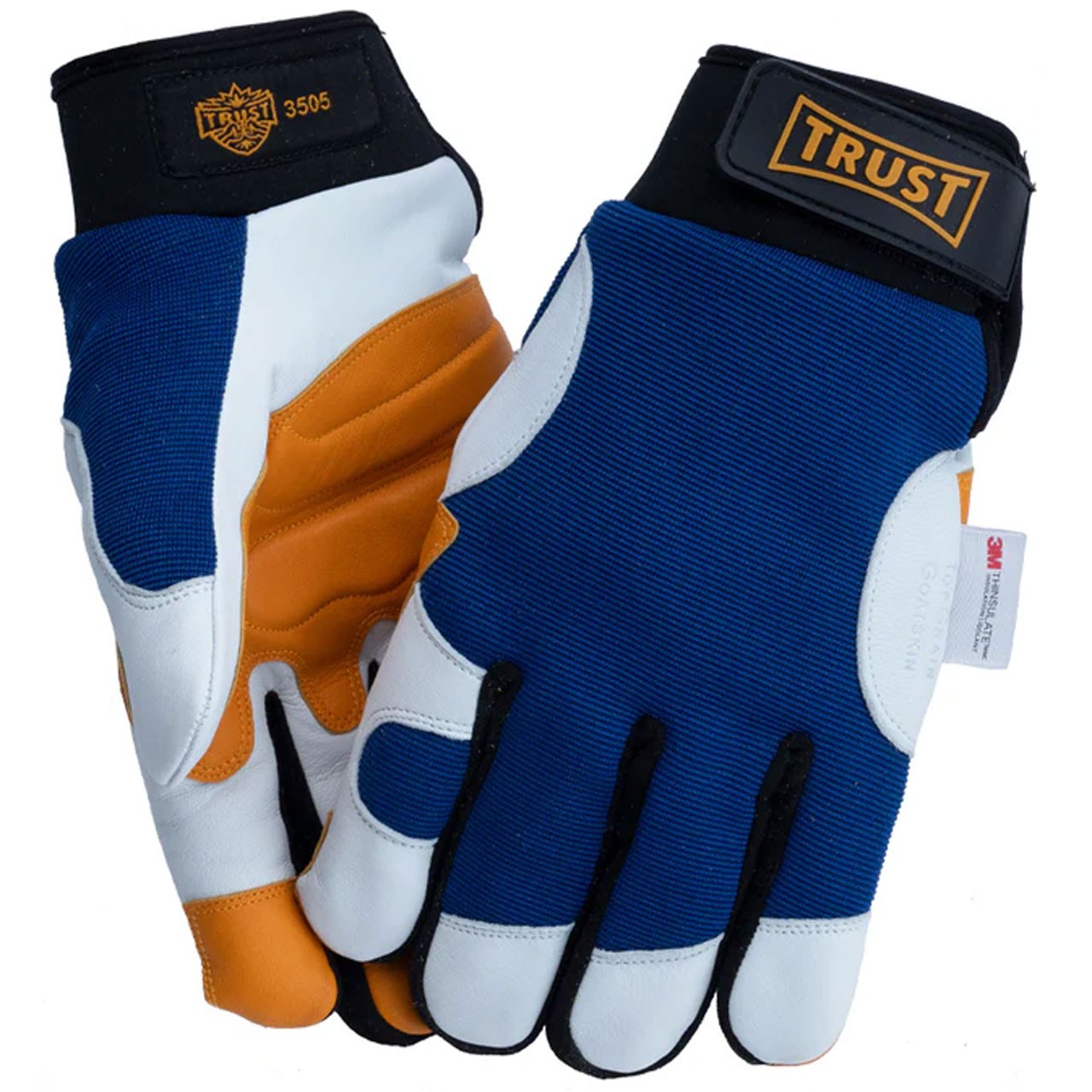 Trust Protection 3505XL Goatskin 100 Gr Thinsulate Lined Winter, Mechanics Glove