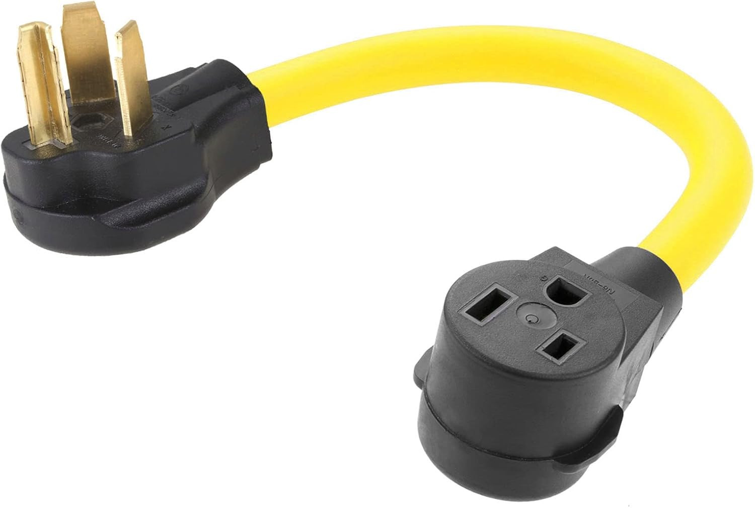 NEMA 10-30P to 6-50R Welding Adapter Cord, 30 Amp 3 Prong Male Plug to 50 Amp Fe