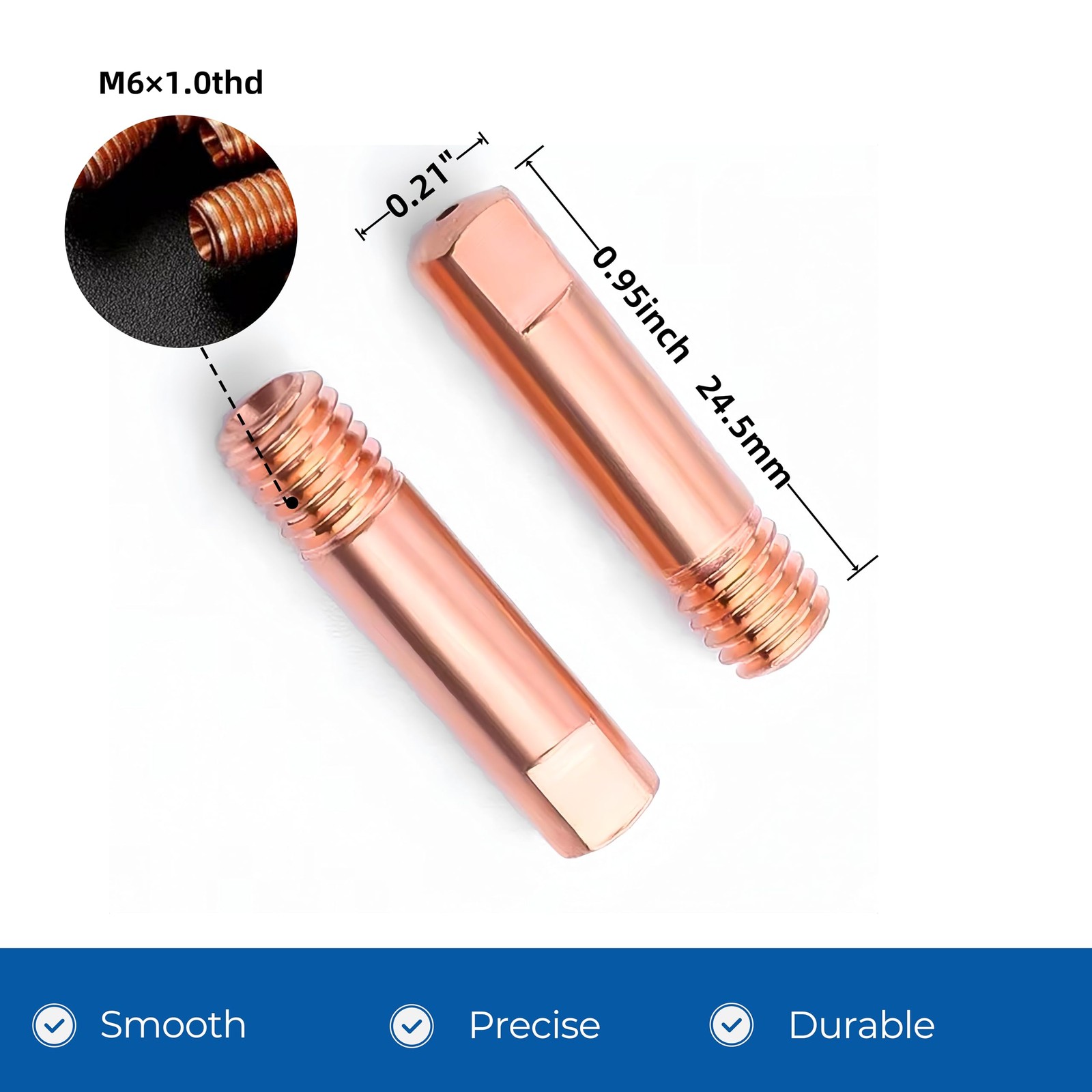 TimelyDu Mig Welder Tips 30-Pack Welding .030″ 0.8mm Contact