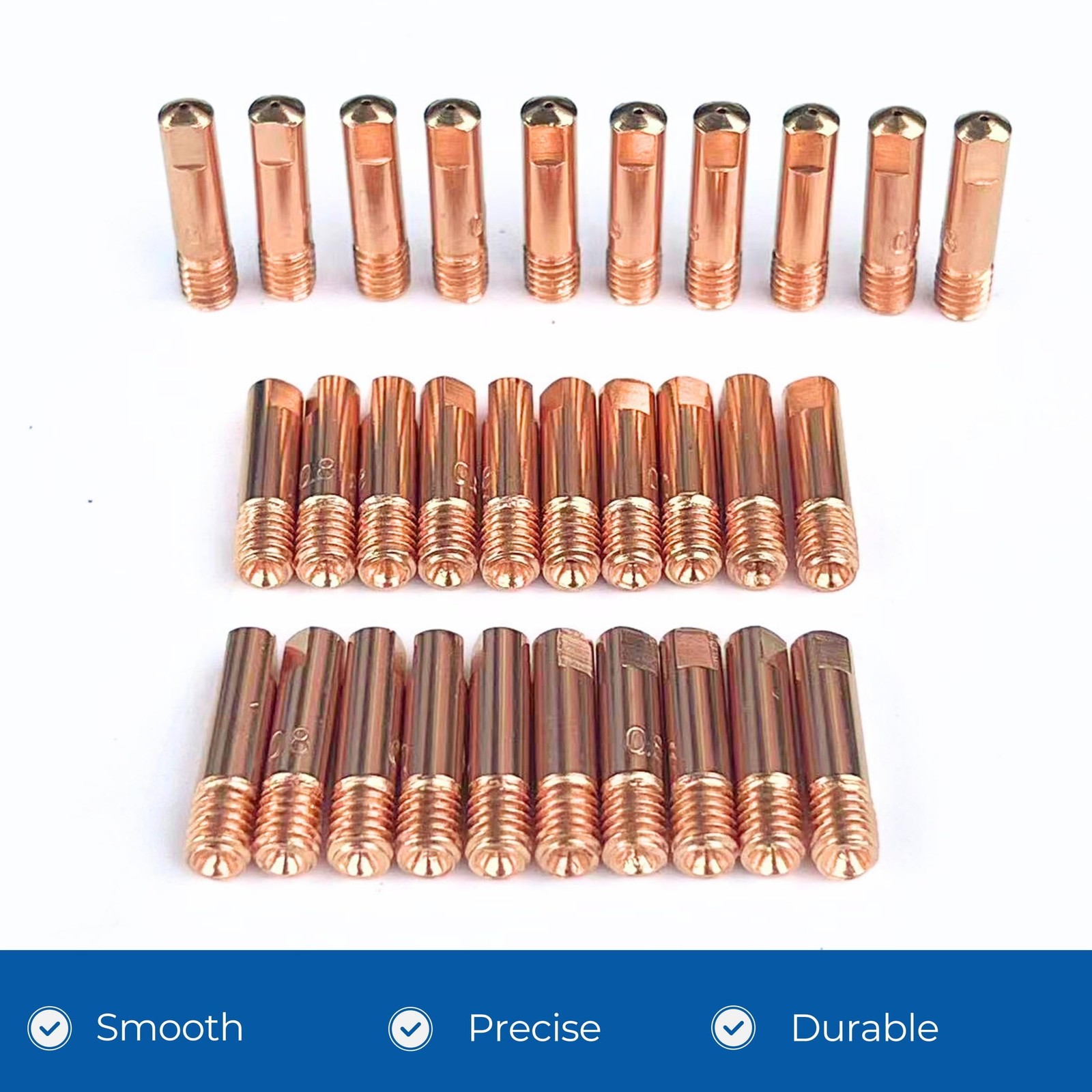 TimelyDu Mig Welder Tips 30-Pack Welding .030″ 0.8mm Contact