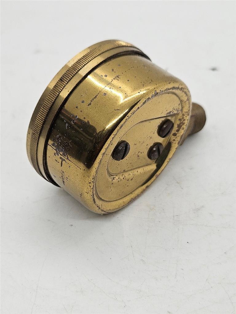 NOS Acetylene Gauge, Low Pressure, 2-Inch, 1/4″ NPT, 0-15 PSI, Brass Body, Glass
