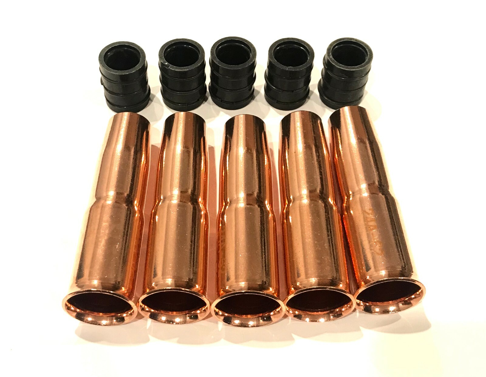 5-pk Gas Nozzle 24A-62 5/8″ & 5-pk Insulator 34A for Tweco & Lincoln Mig Guns