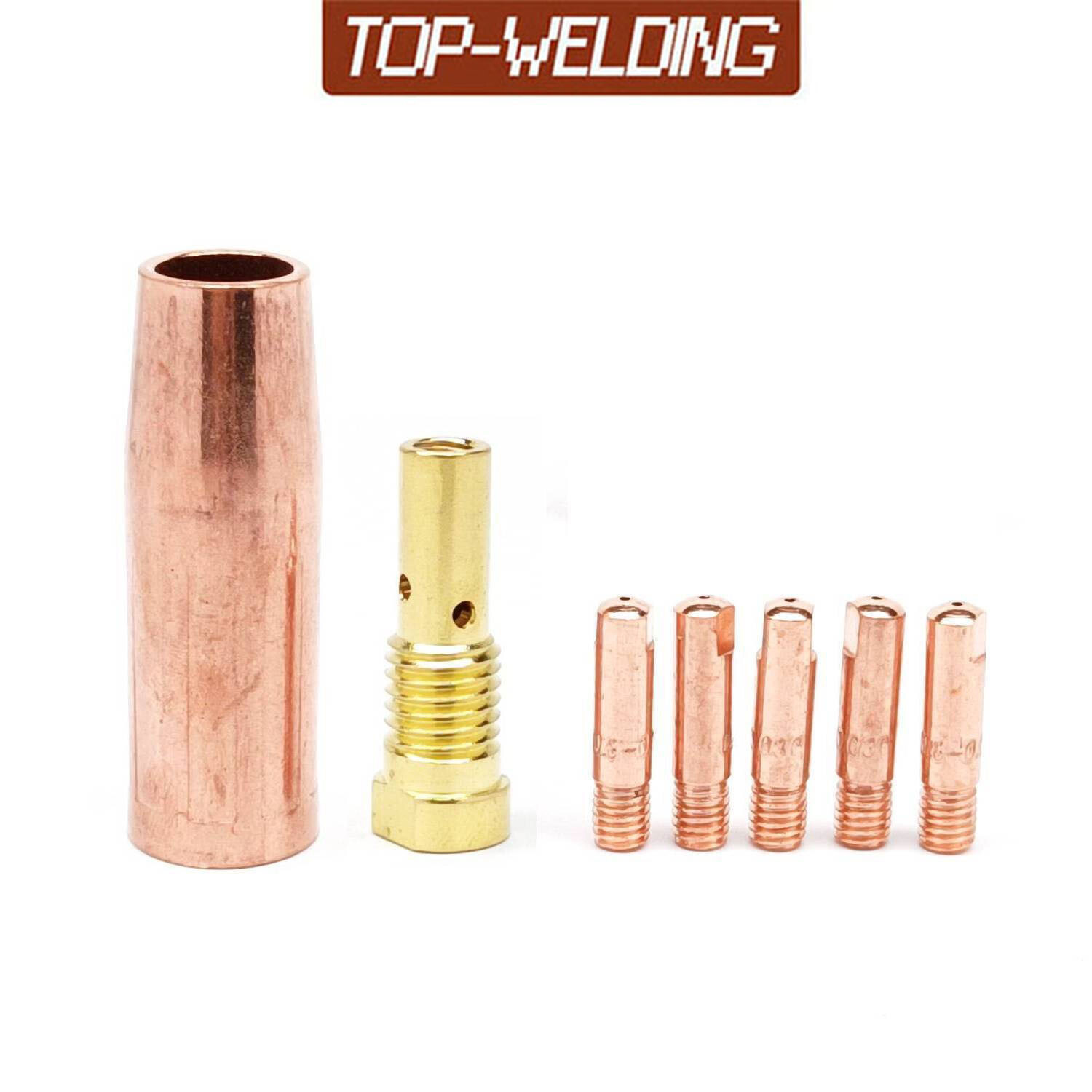 7PK Contact Tips Gas Diffuser Nozzle Fit Chicago Electric Flux 125 57798 Welder