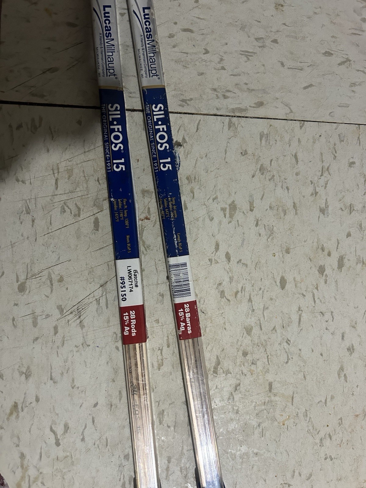 Lucas-Milhaupt SIL-FOS 15 Brazing Rod 15% Silver 20 in BCuP-5