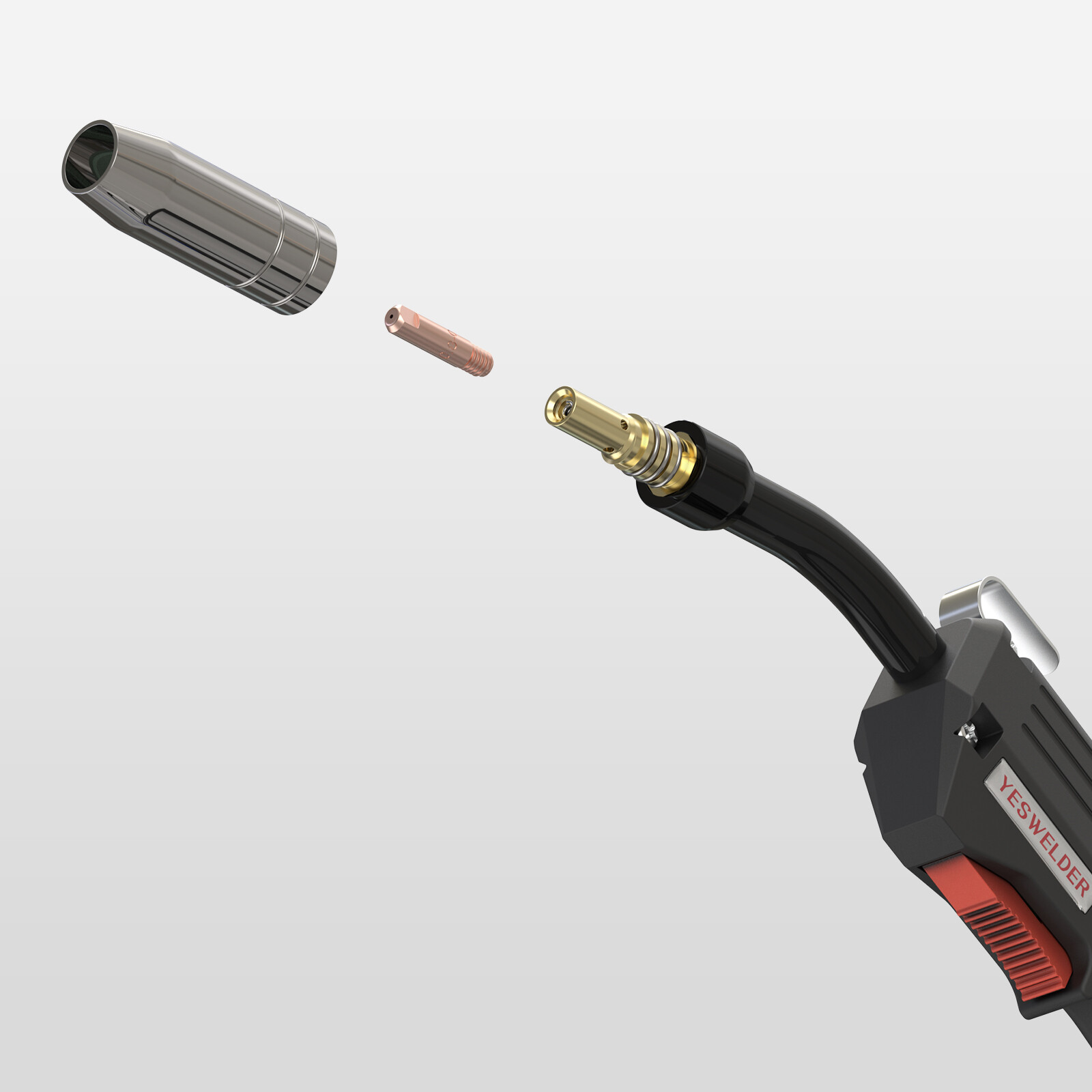 Chicago Electric Welder Complete Replacement Mig Welding Gun Torch Stinger, 8ft