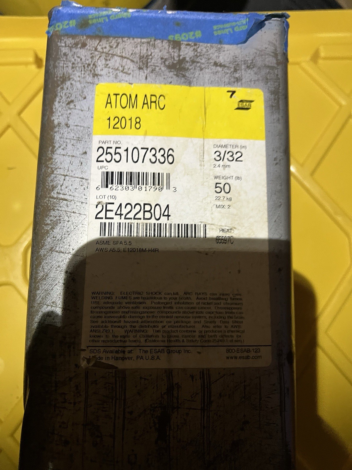 3/32″ X 14″ E12018-MR AtomArc® Low Alloy Stick Electrode 50 lb Can