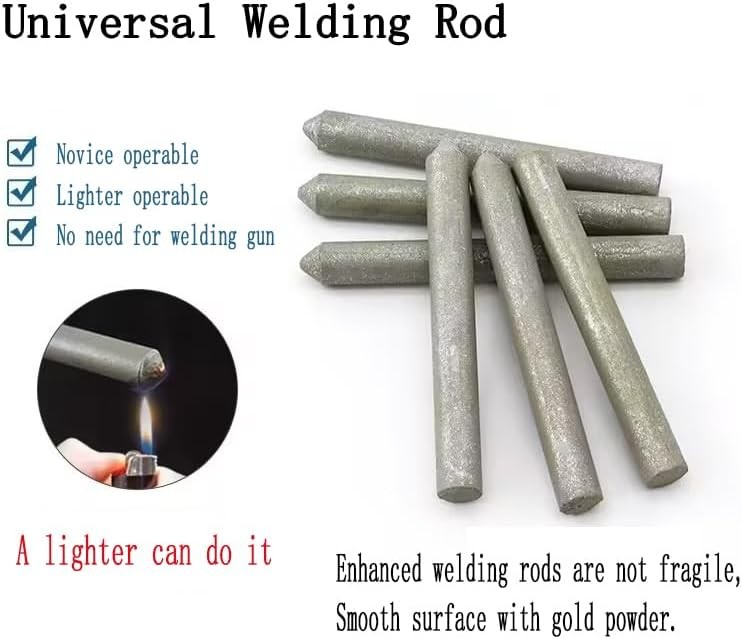 6 Pcs Low Temperature Universal Welding Rods,Metal Welding Arc Equipment, Easy M