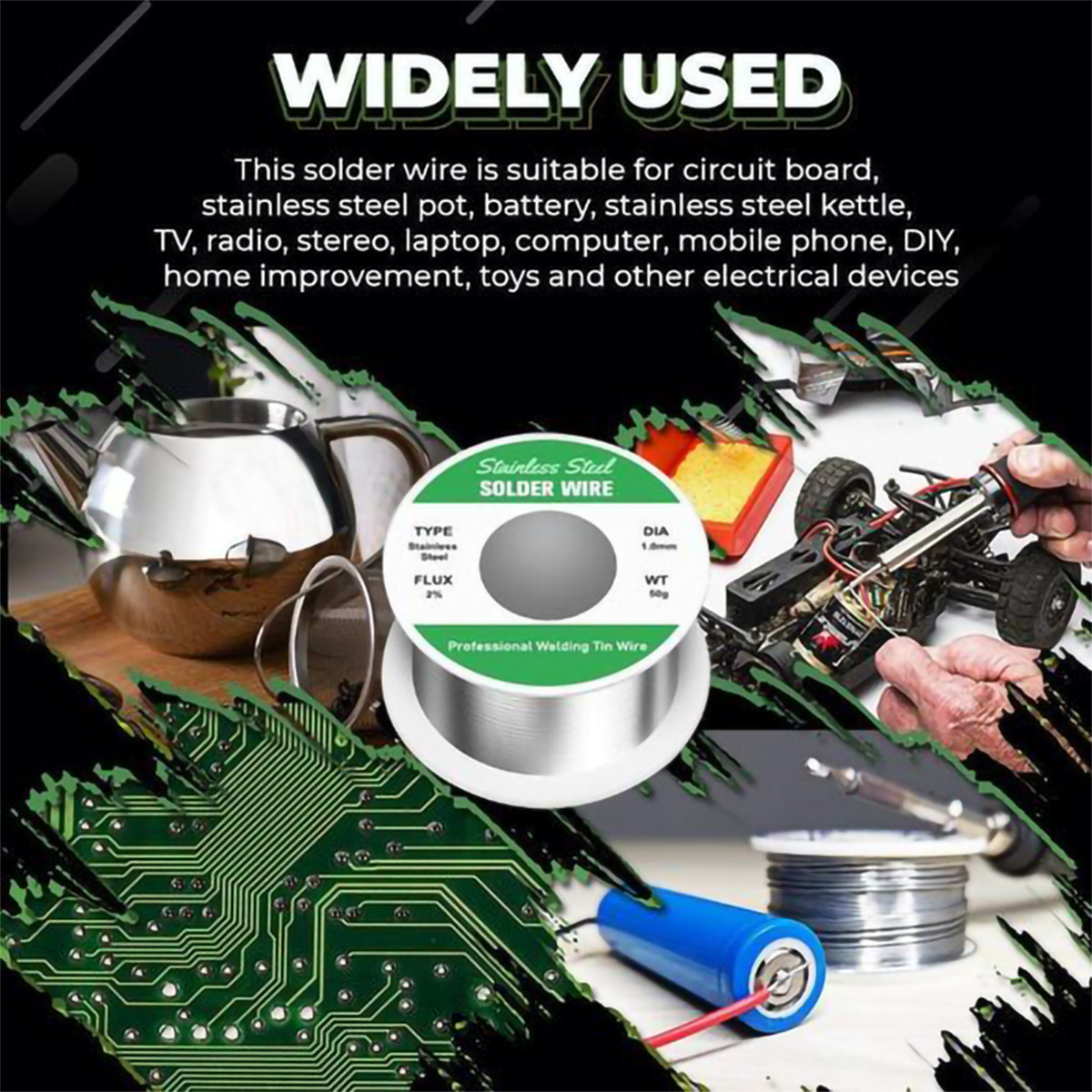Aluminum Stainless Steel Lighter Solder Wire Soldering Wire Tool Lead Free