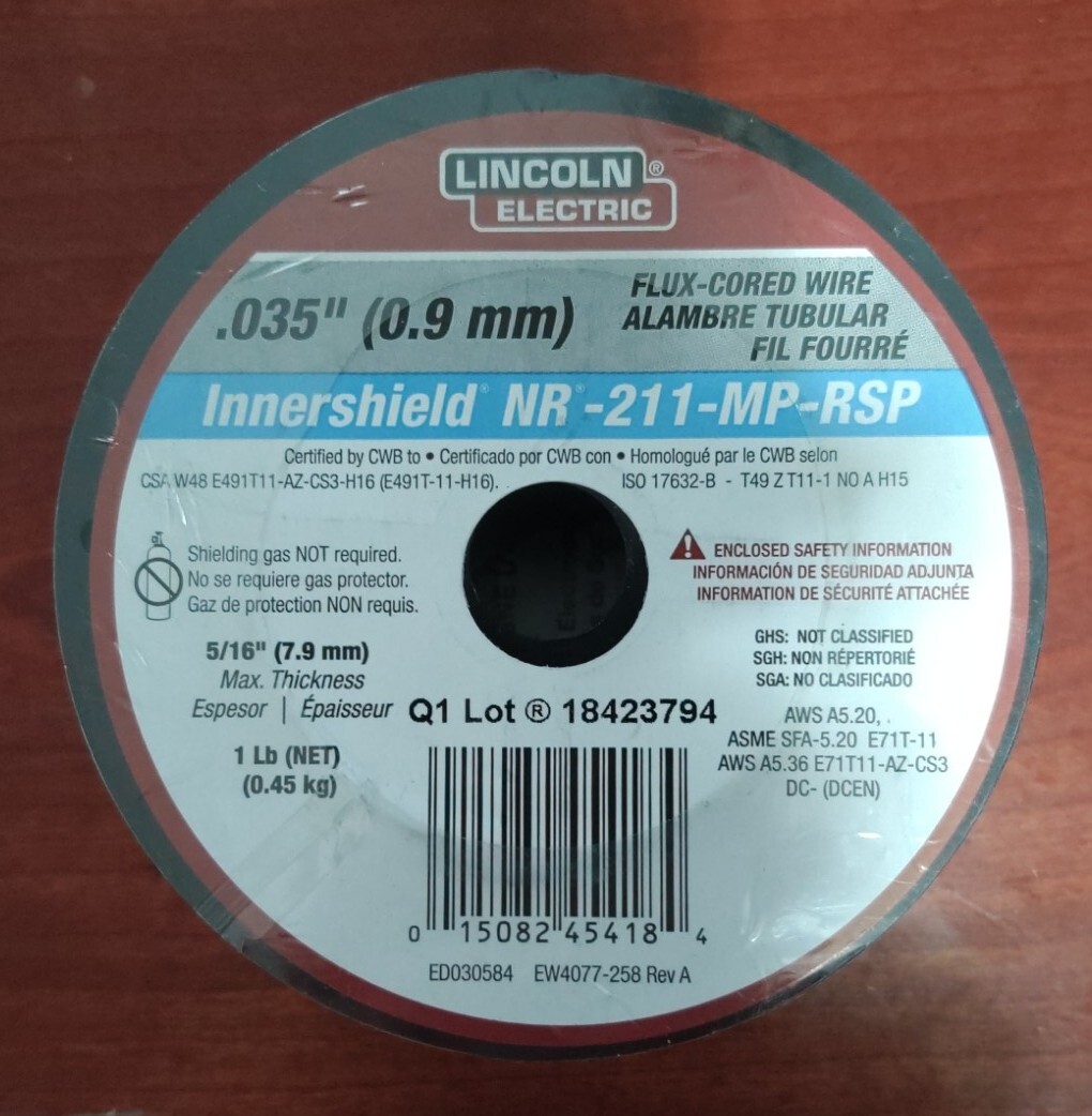Lincoln ED030584 .035 NR-211 1 lb Inner Shield Flux Core Welding Wire