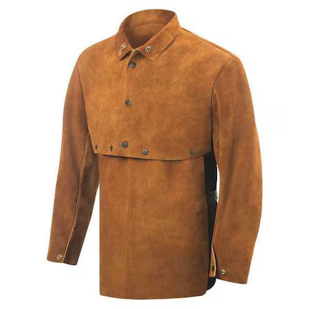 Steiner 9213-3X Flame-Resistant Sleeve, Leather, 11 In Length, Brown, Snap Cuff