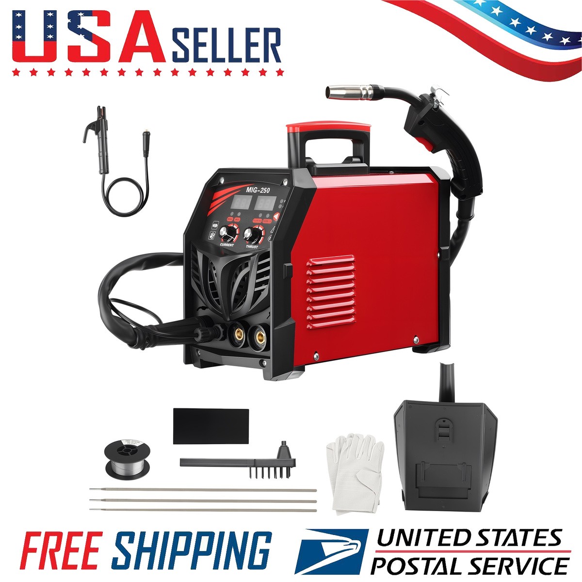 3 In 1 MIG Welder FLUX MIG/ARC/LIFT TIG 250A Multi 110V Welding Machine 110V