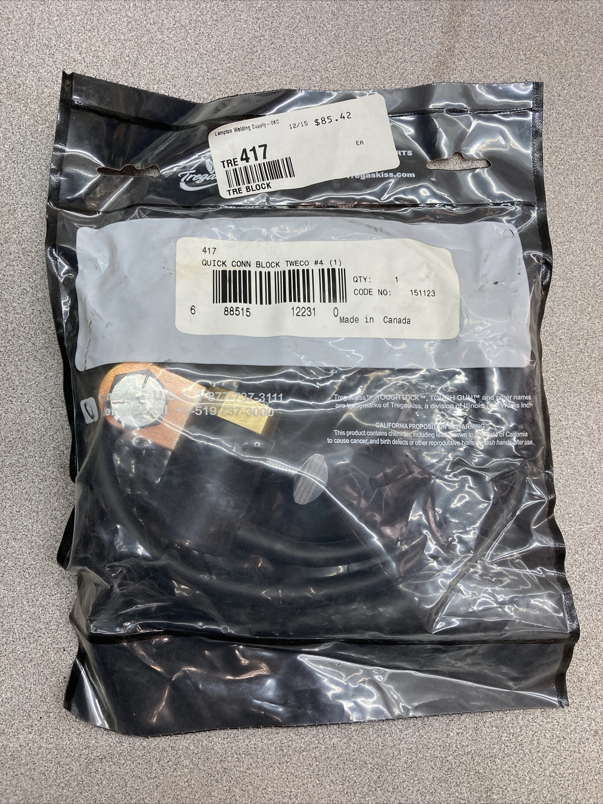 TREGASKISS 417 QUICK CONNECT BLOCK (TWECO #4)