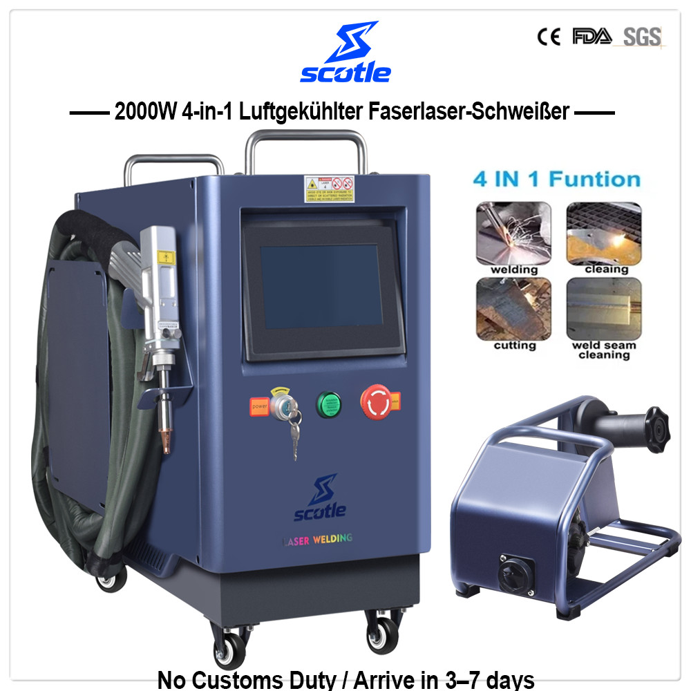 2000W 4in1 Air Cooled Laser Welding Cutting Cleaning Machine for Metal Steel