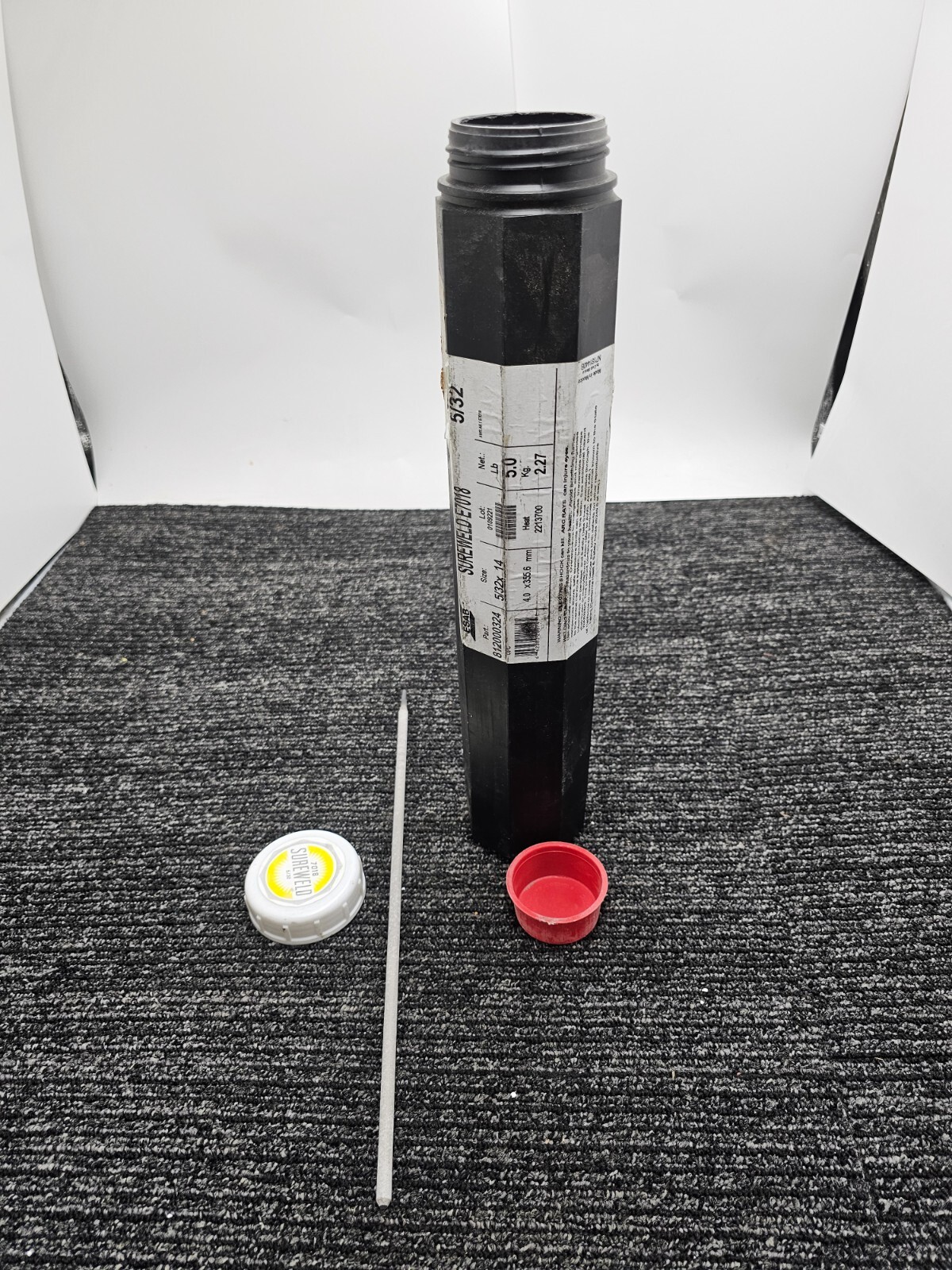 ESAB Sureweld 7018 Stick Electrodes, 5/32in. Dia. x 14in.L, 5-Lb. Tube 812000324