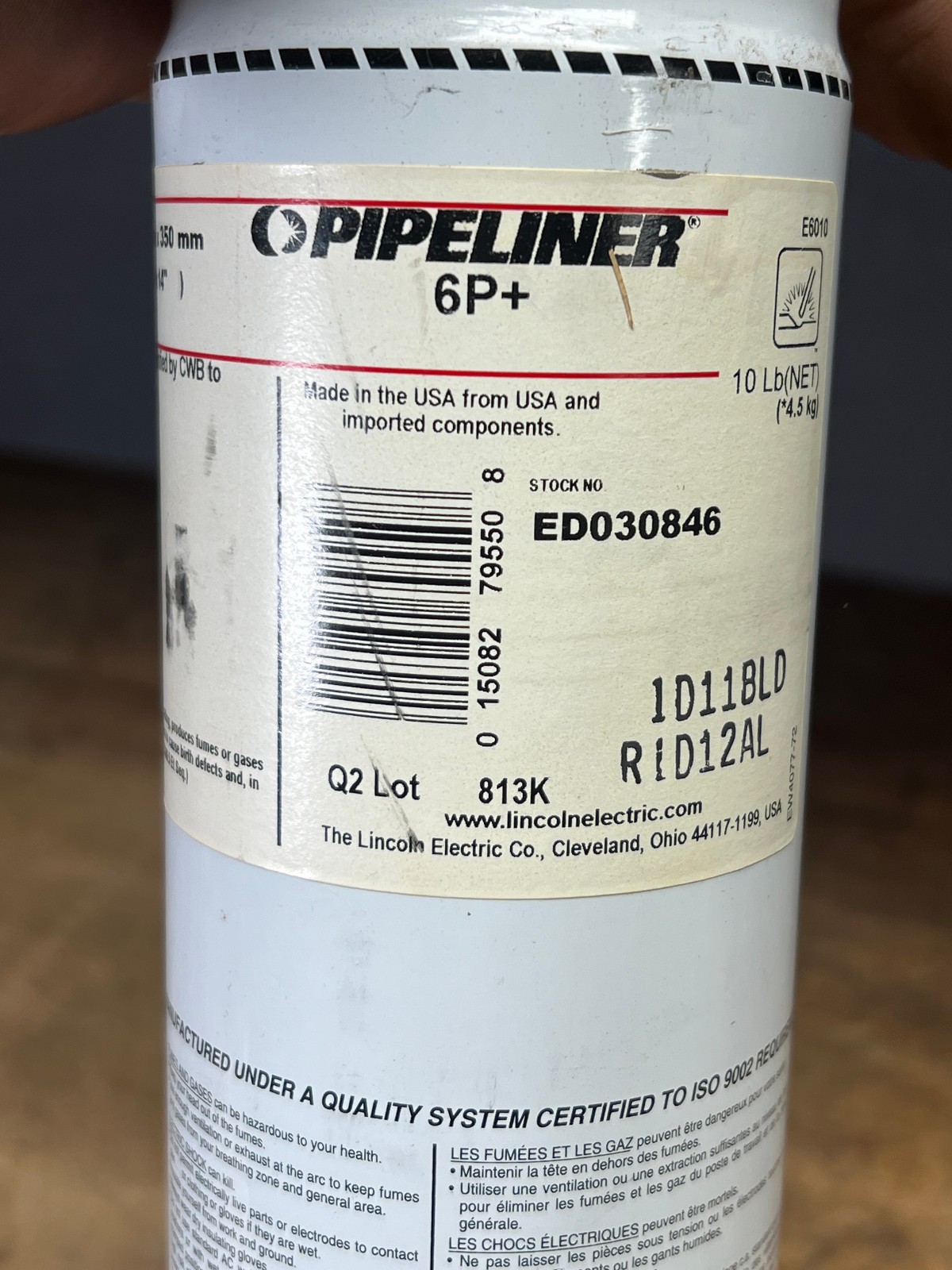 Lincoln Electric Pipeliner 6P+ welding rod ED030846 stick electrodes 5/32″ x 14″