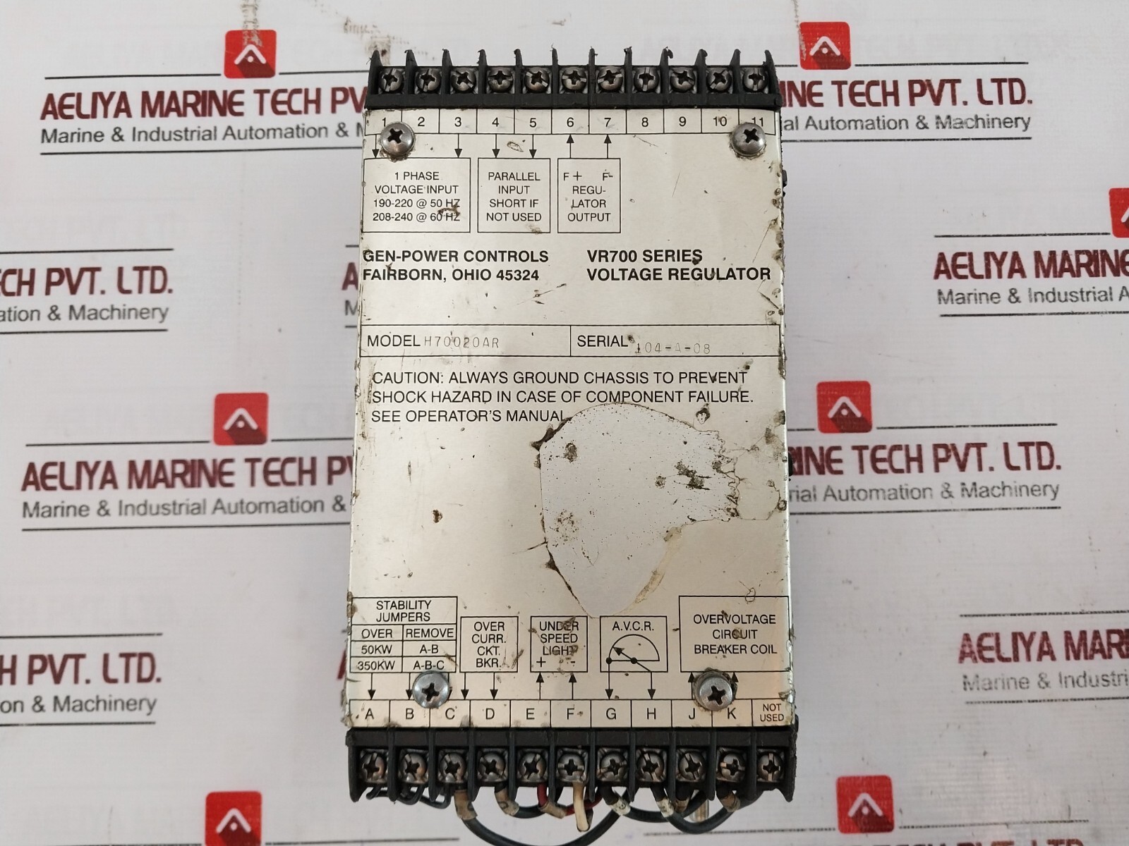 GEN-POWER CONTROLS H70020AR VR700 Series Voltage Regulator 1 Phase