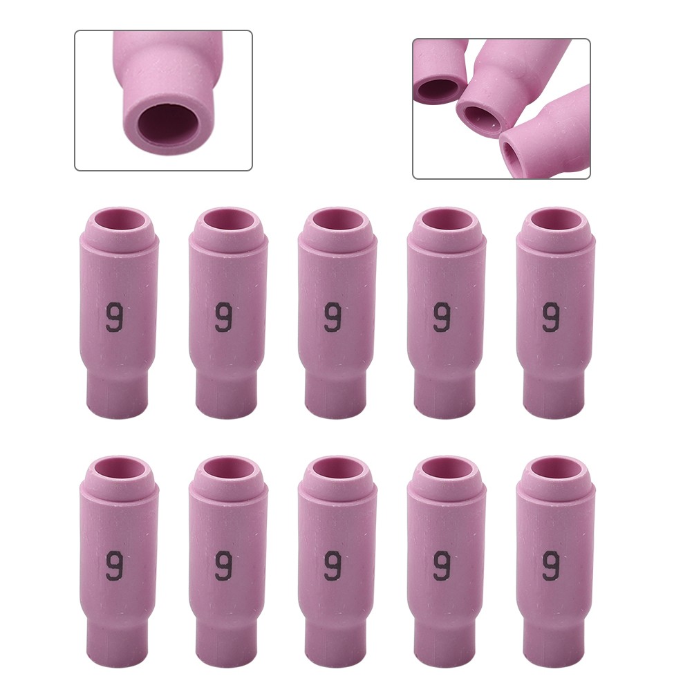 10PCS TIG Weld Consumable 10N48#6 Alumina Nozzle Cup 1″27/32 For WP-17/18/26