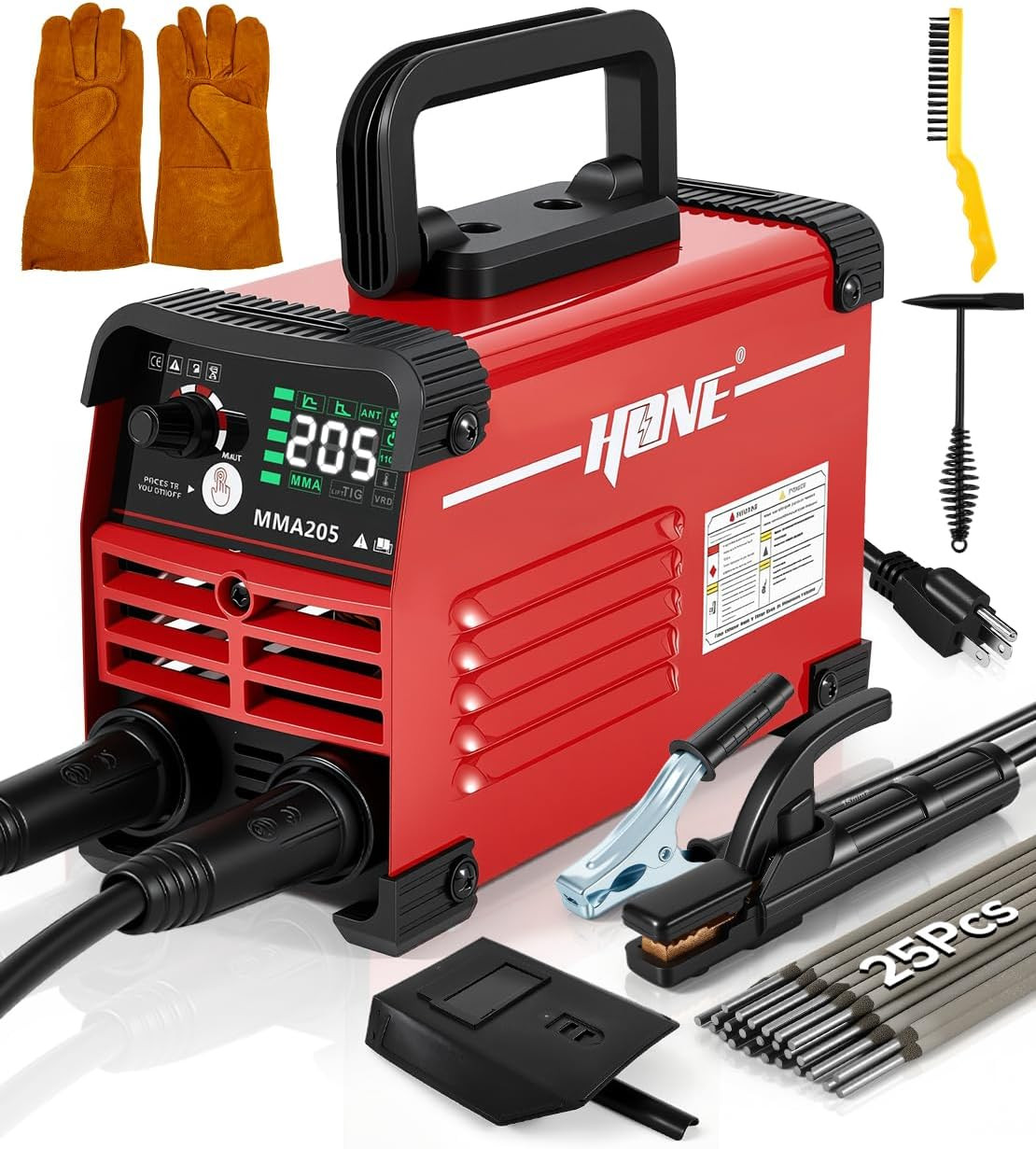 Stick Welder 110V, Upgraded 205Amp Mini Welding Machine with Lift Tig Welding, I