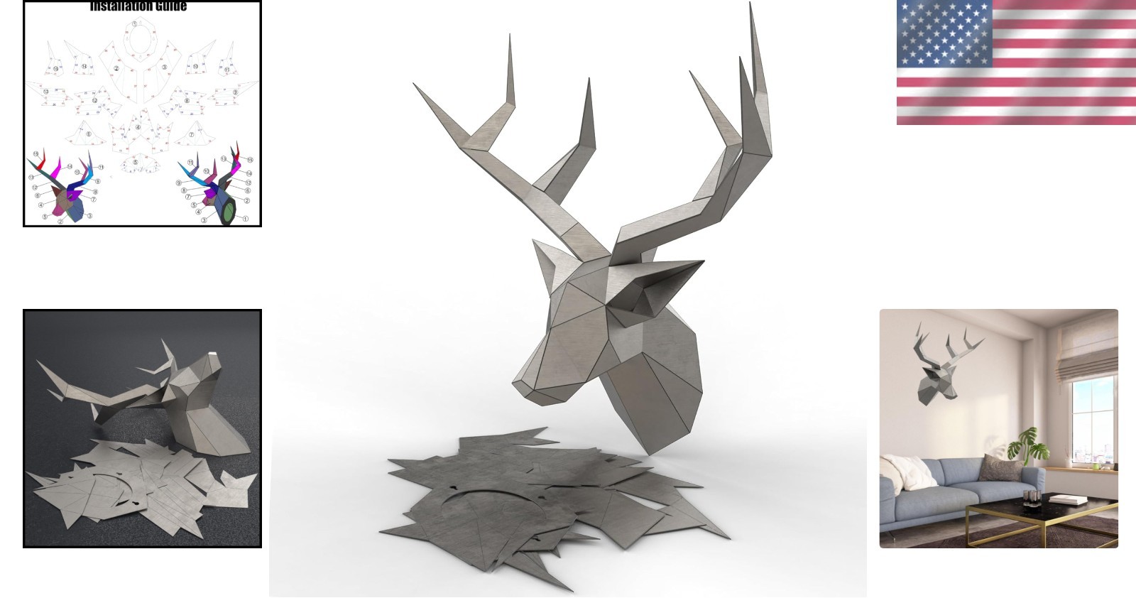 DIY Deer Head Welding Project Precision 201 Stainless Steel for Skill Building-