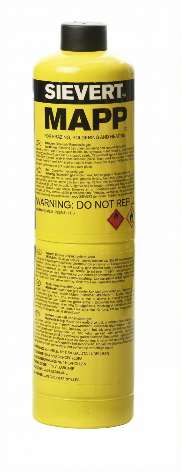 Sievert Gas MAPP 788ml 7/16″ 2300°C Soldering Welding Cartridge
