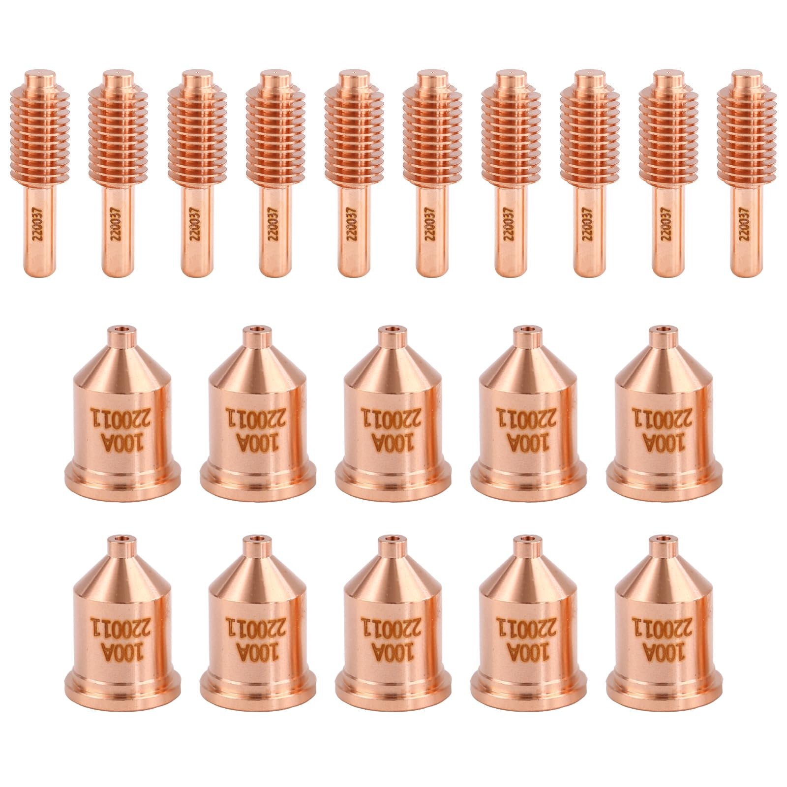 10Pcs 220037 Plasma Electrode 10Pcs 220011 Nozzle for Hypertherm PMX 1250 165…