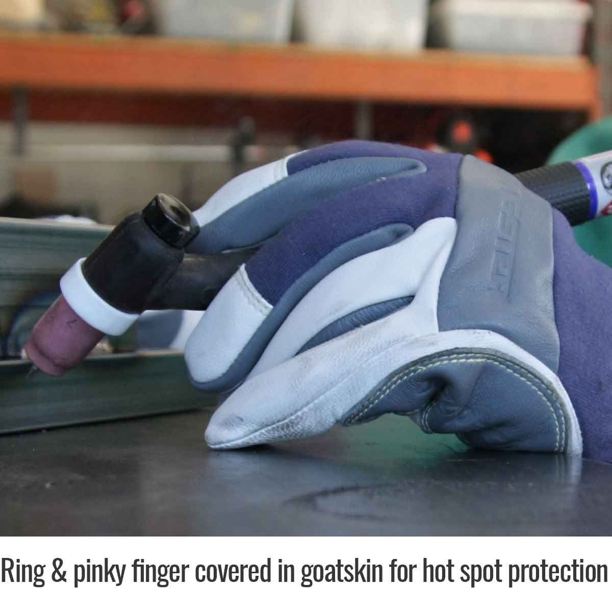 Black Stallion TIGster T50 Premium Goatskin FR Cotton TIG Welding Glove Small