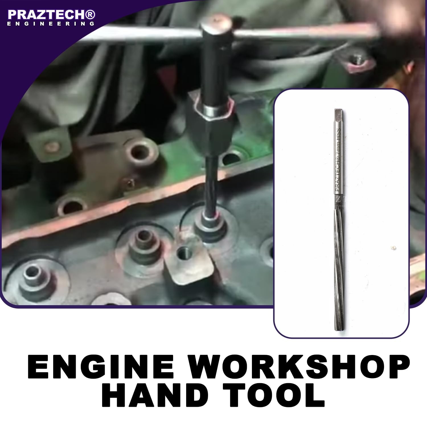 PRAZTECH® HSS Valve Stem Guide Reamer Spiral Fixed | DIY | Motorcycles | AT