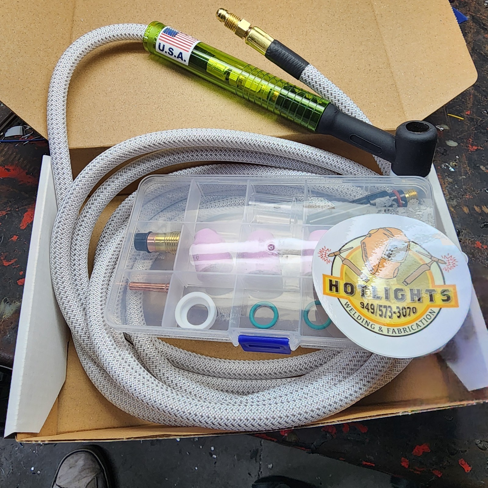 Ultraflex 150amp tig Hose #17 Torch Stubby Gas Lens kit