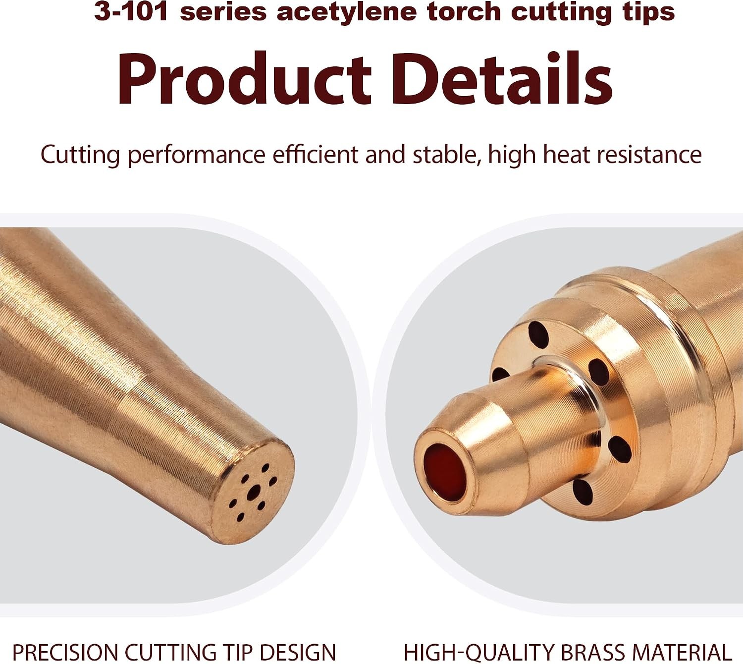 3-101 Series Acetylene Cutting Torch Tips Size 0-3, Fit for Victor Duty Torch: C