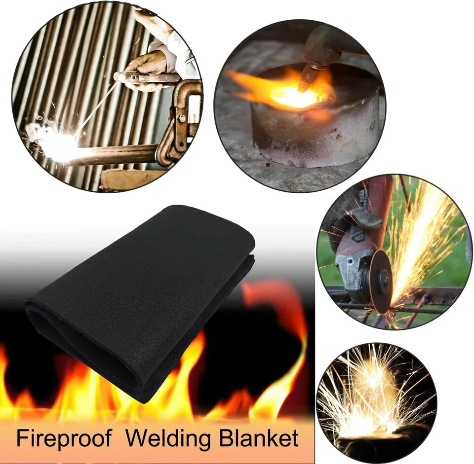 High Temp 39″x39″ Welding Blanket Fireproof Mat Heat Resistant Flame Retarda US