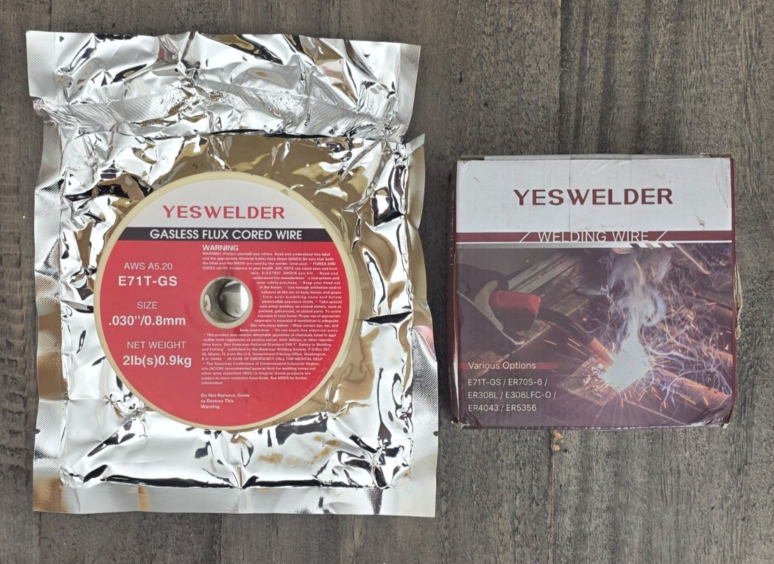 Yeswelder AWS A5.20 Gasless Flux Cored Wire E71T-GS 2lb .030″/0.8mm