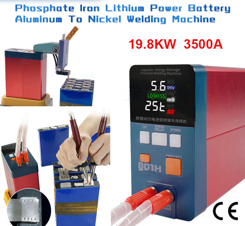 19.8KW Pulse Butt Welder 110-240V Single Battery Spot Welding Machine 801H