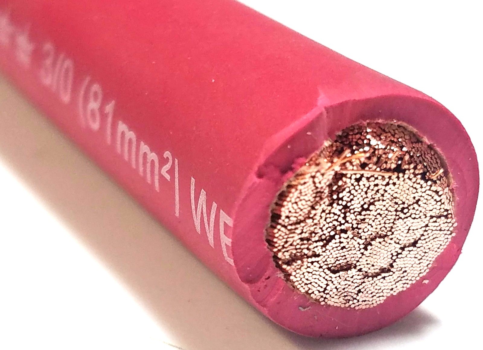 3/0 EXCELENE WELDING BATTERY CABLE RED 600V USA 105c EPDM JACKET ( 20 FT)