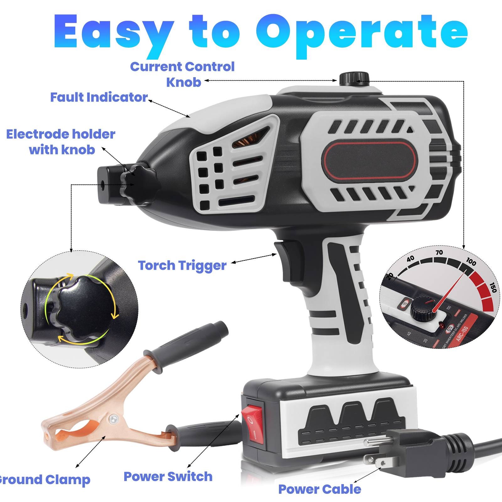 110V Handheld Welding Machine Versatile Welding Kit W/Welding Mask Yellow/Grey