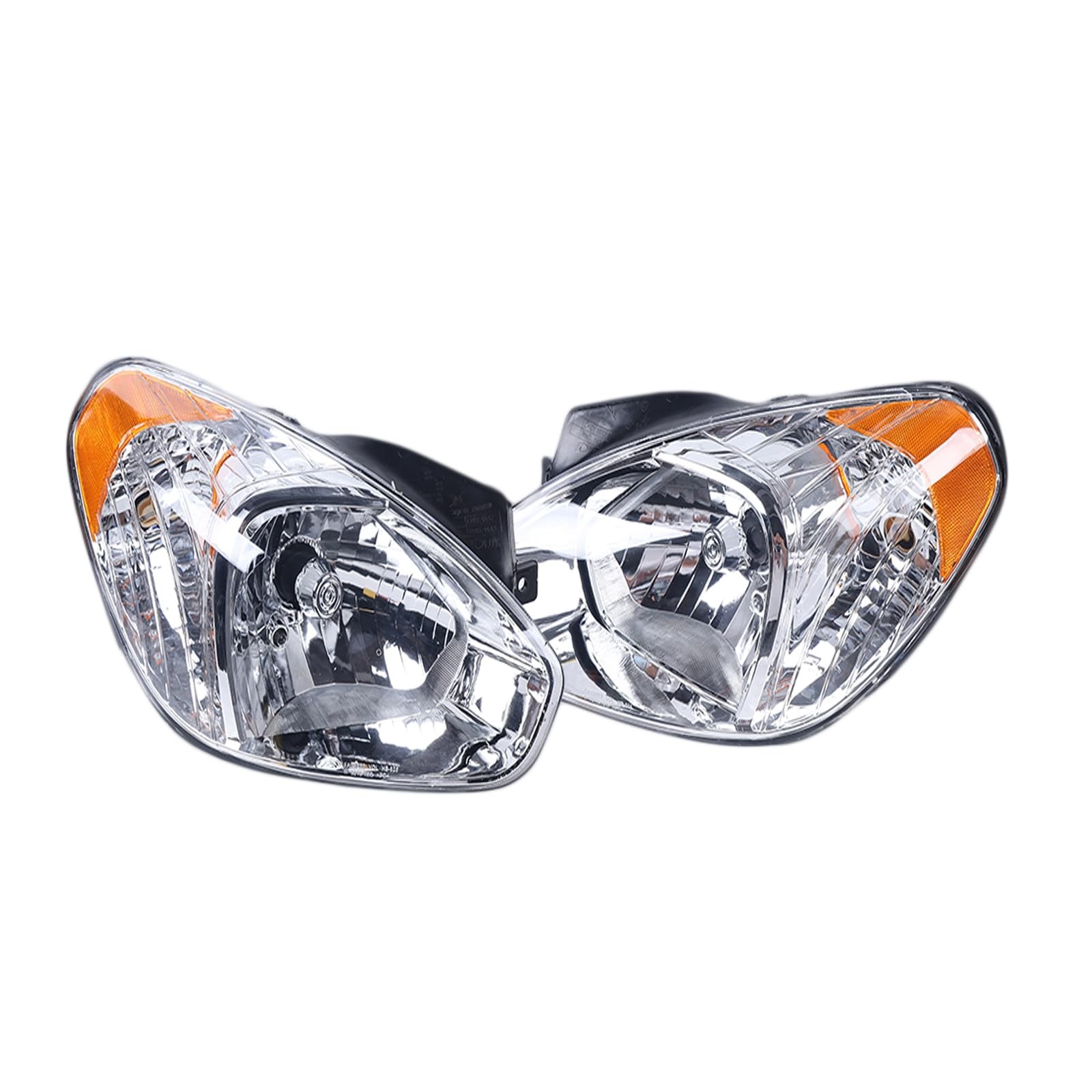 Pair Headlights Assembly For 2006-2011 Hyundai Accent Halogen Driver Passenger