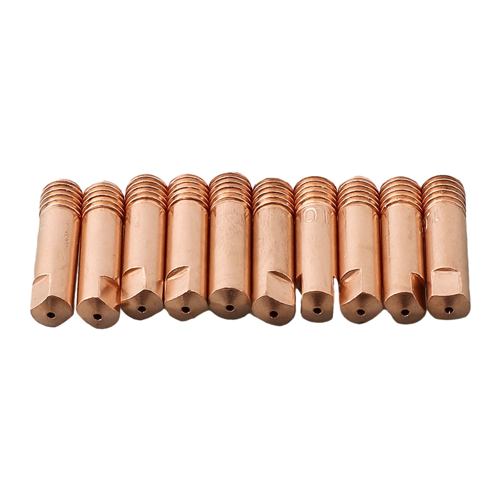 Welding Contact Tip 0.6/0.8/1.0mm 0.8 X 25mm 12 Pcs Copper M6 Tip Holder Kit