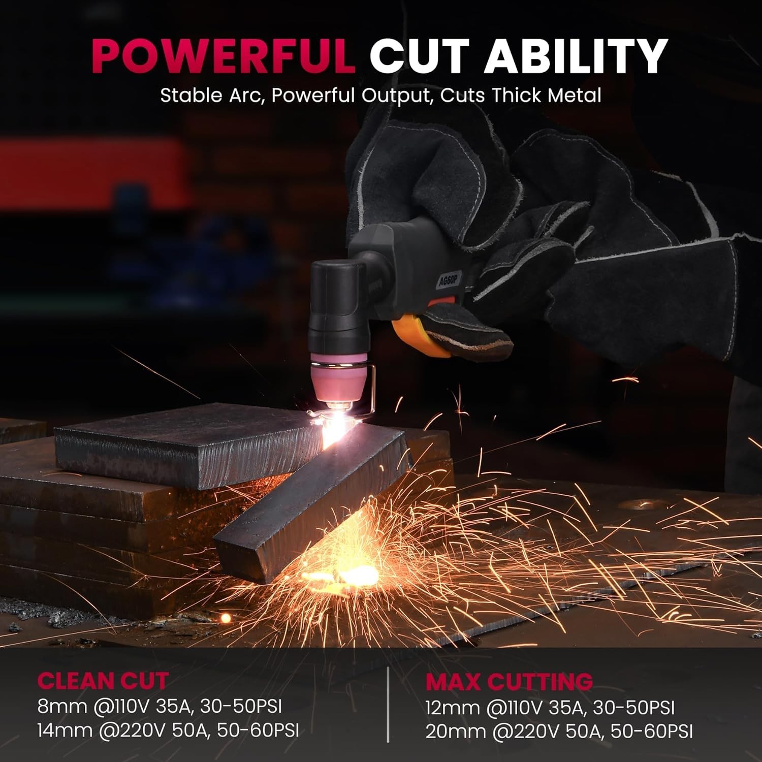 Versatile 50A Plasma Cutter with Pilot Arc & Air Sensor – Ideal for DIY Projects