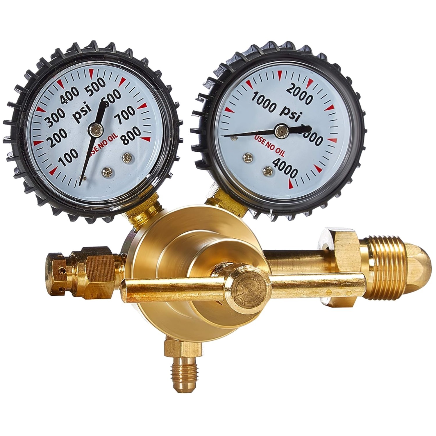 Precision Nitrogen Regulator – Clear Single-Scale Gauges