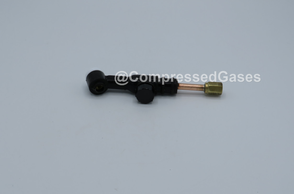 CK Worldwide 9V RG Torch Body with Gas Valve, 125 Amp, 70 Degree Head, Rigid
