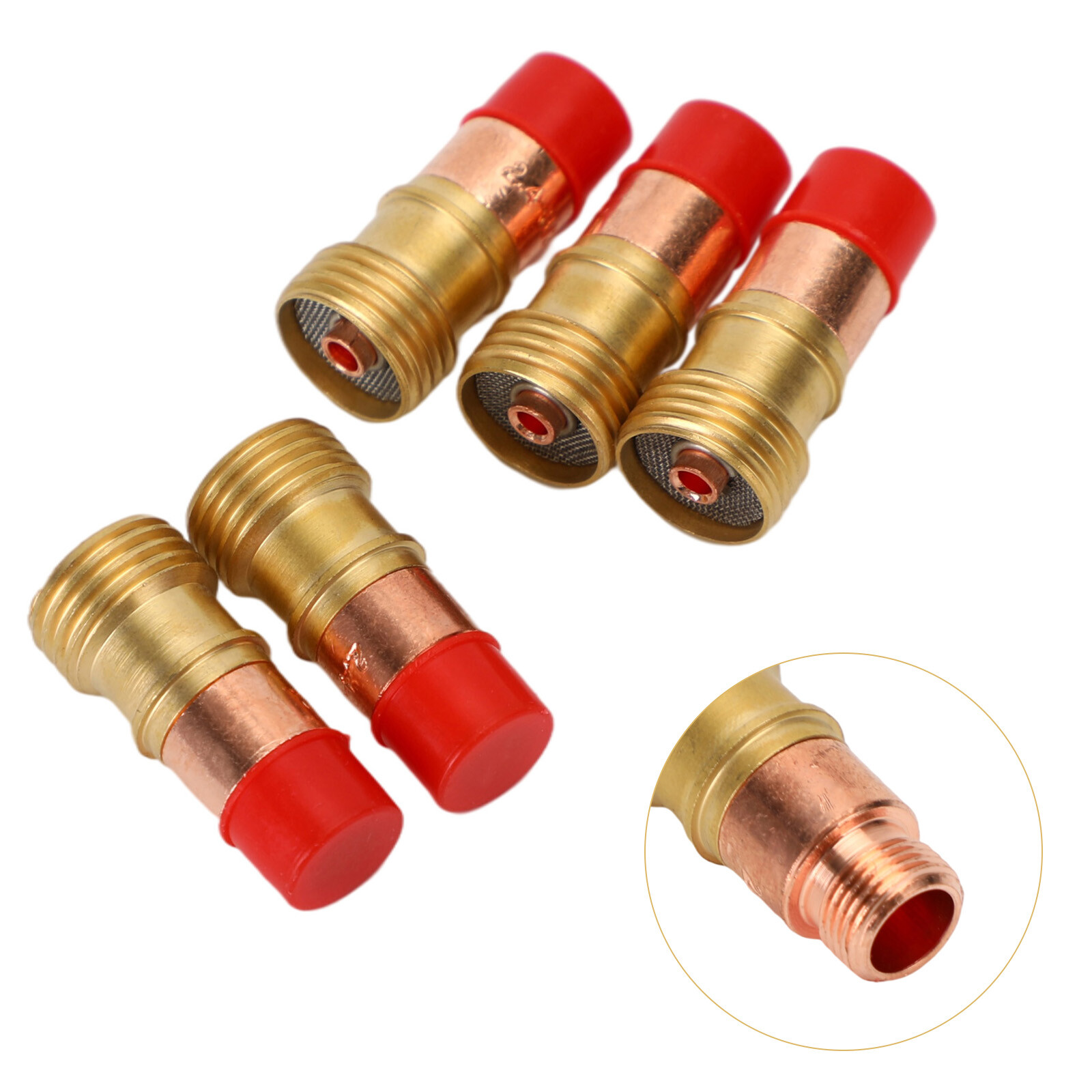 5pcs Tig Welding Torch Stubby Gas Lens 4Gl332 (3/32″) For 17/18/26 AV