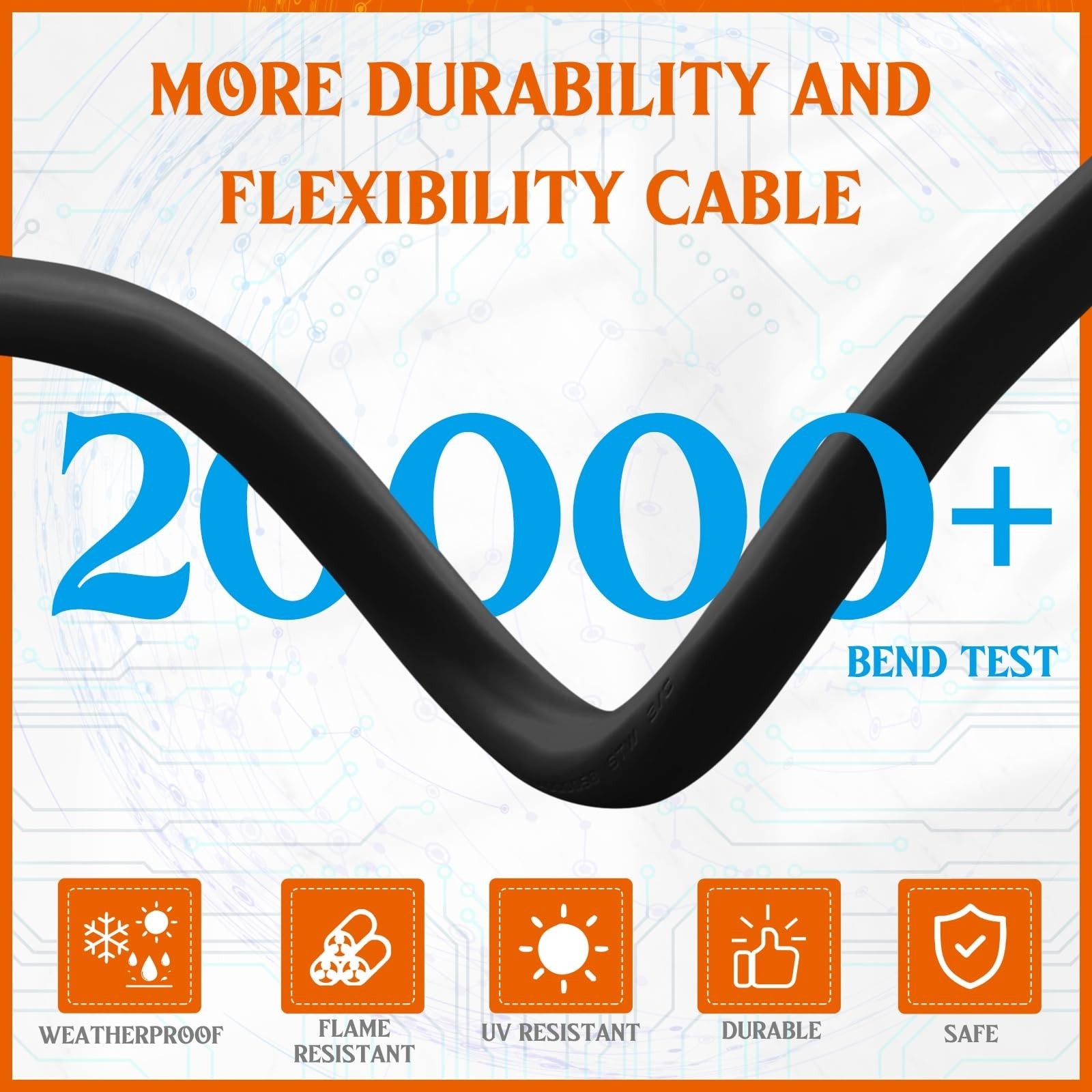 1ft NEMA 14-30P to 6-50R Welder Adapter Cord, 30A Male to 50A Female Power Cable