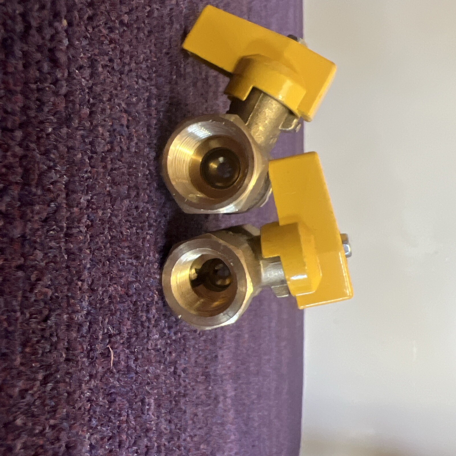 3/8 “Brass Gas Ball V valve & 1/2” Brass Ball Valve. Two for the price of one.